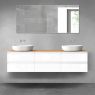 Oltens Vernal bathroom furniture set 180 cm with countertop, white gloss/oak 68496000 zdj.1