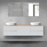 Oltens Vernal bathroom furniture set 180 cm with countertop, matte grey/oak 68498700 zdj.1