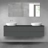 Oltens Vernal bathroom furniture set 180 cm with countertop, matte graphite/matte black 68503400 zdj.1