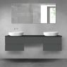 Oltens Vernal zestaw mebli łazienkowych 180 cm z blatem grafit mat/czarny mat 68504400 zdj.1