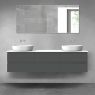 Oltens Vernal bathroom furniture set 180 cm with countertop, matte graphite/white gloss 68510400 zdj.1