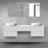 Oltens Vernal bathroom furniture set 180 cm with countertop, matte grey/white gloss 68511700 zdj.1