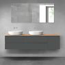 Oltens Vernal bathroom furniture set 180 cm with countertop, matte graphite/oak 68522400 zdj.1