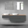 Oltens Vernal bathroom furniture set 180 cm with countertop, matte graphite/oak 68523400 zdj.1