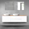 Oltens Vernal bathroom furniture set 180 cm with countertop, white gloss/oak 68524000 zdj.1