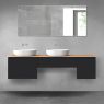 Oltens Vernal zestaw mebli łazienkowych 180 cm z blatem czarny mat/dąb 68527300 zdj.1