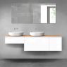 Oltens Vernal bathroom furniture set 180 cm with countertop, matte graphite/oak 68529000 zdj.1