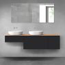 Oltens Vernal bathroom furniture set 180 cm with countertop, matte black/oak 68529300 zdj.1