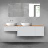 Oltens Vernal bathroom furniture set 180 cm with countertop, matte grey/oak 68529700 zdj.1