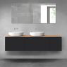 Oltens Vernal bathroom furniture set 180 cm with countertop, matte black/oak 68530300 zdj.1