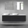 Oltens Vernal bathroom furniture set 180 cm with countertop, matte black/white gloss 68531300 zdj.1