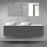 Oltens Vernal zestaw mebli łazienkowych 180 cm z blatem grafit mat/biały połysk 68531400 zdj.1