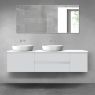 Oltens Vernal bathroom furniture set 180 cm with countertop, matte grey/white gloss 68533700 zdj.1