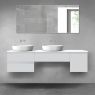 Oltens Vernal bathroom furniture set 180 cm with countertop, matte grey/white gloss 68534700 zdj.1