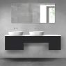 Oltens Vernal zestaw mebli łazienkowych 180 cm z blatem czarny mat/biały połysk 68536300 zdj.1