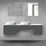 Oltens Vernal zestaw mebli łazienkowych 180 cm z blatem grafit mat/biały połysk 68536400 zdj.1
