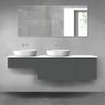 Oltens Vernal zestaw mebli łazienkowych 180 cm z blatem grafit mat/biały połysk 68538400 zdj.1