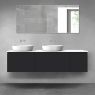 Oltens Vernal bathroom furniture set 180 cm with countertop, matte black/white gloss 68539300 zdj.1