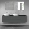 Oltens Vernal bathroom furniture set 180 cm with countertop, matte graphite/matte black 68540400 zdj.1