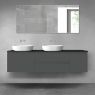 Oltens Vernal bathroom furniture set 180 cm with countertop, matte graphite/matte black 68542400 zdj.1