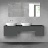 Oltens Vernal zestaw mebli łazienkowych 180 cm z blatem grafit mat/czarny mat 68545400 zdj.1