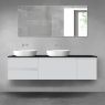 Oltens Vernal bathroom furniture set 180 cm with countertop, matte grey/matte black 68546700 zdj.1