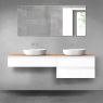 Oltens Vernal bathroom furniture set 180 cm with countertop, white gloss/oak 68562000 zdj.1