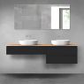 Oltens Vernal bathroom furniture set 180 cm with countertop, matte black/oak 68562300 zdj.1