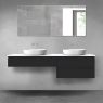 Oltens Vernal bathroom furniture set 180 cmwith countertop, matte black/white gloss 68571300 zdj.1