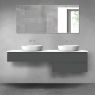 Oltens Vernal bathroom furniture set 180 cm with countertop, matte graphite/white gloss 68571400 zdj.1