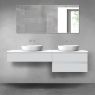 Oltens Vernal bathroom furniture set 180 cm with countertop, matte grey/white gloss 68571700 zdj.1