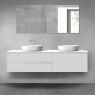 Oltens Vernal bathroom furniture set 180 cm with countertop, matte grey/white gloss 68576700 zdj.1