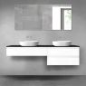 Oltens Vernal bathroom furniture set 180 cm with countertop, white gloss/matte black 68580000 zdj.1