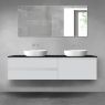 Oltens Vernal bathroom furniture set 180 cm with countertop, matte grey/matte black 68585700 zdj.1