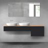 Oltens Vernal bathroom furniture set 180 cm with countertop, matte black/oak 68604300 zdj.1