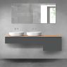 Oltens Vernal bathroom furniture set 180 cm with countertop, matte graphite/oak 68604400 zdj.1