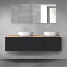 Oltens Vernal 180 cm bathroom furniture set with worktop in matt black/oak 68605300 zdj.1