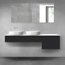 Oltens Vernal bathroom furniture set 180 cmwith countertop, matte black/white gloss 68613300 zdj.1