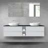 Oltens Vernal bathroom furniture set 180 cm with countertop, matte grey/matte black 68632300 zdj.1