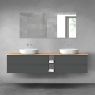 Oltens Vernal bathroom furniture set 200 cm with countertop, matte graphite/oak 68642400 zdj.1