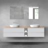 Oltens Vernal bathroom furniture set 200 cm with countertop, matte grey/oak 68642700 zdj.1