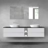Oltens Vernal bathroom furniture set 200 cm with countertop, matte grey/matte black 68644700 zdj.1