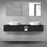 Oltens Vernal bathroom furniture set 160 cm with countertop, matte black 68653300 zdj.1