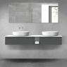 Oltens Vernal bathroom furniture set 160 cm with countertop, matte graphite/white gloss 68655400 zdj.1