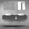 Oltens Vernal bathroom furniture set 160 cm with countertop, matte graphite/matte black 68656400 zdj.1