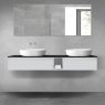 Oltens Vernal bathroom furniture set 160 cm with countertop, matte grey/matte black 68656700 zdj.1