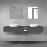 Oltens Vernal bathroom furniture set 200 cm with countertop, matte graphite 68661400 zdj.1