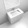 Zestaw Oltens Lun szafka podumywalkowa 80 cm z umywalką Stila LavaForm biały mat/bialy połysk 68750000 zdj.1