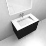 Zestaw Oltens Lun szafka podumywalkowa 80 cm z umywalką Stila LavaForm czarny mat/biały połysk 68750300 zdj.1
