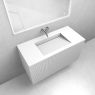 Zestaw Oltens Lun szafka podumywalkowa 100 cm z umywalką Stila LavaForm biały mat 68753000 zdj.1